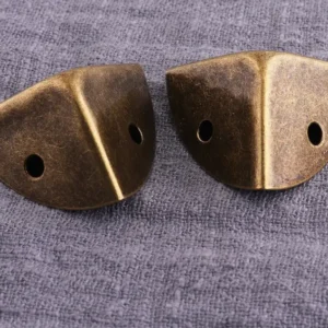 Sturdy Classic Retro Bronze Metal Wood Box Edge Corner Protector