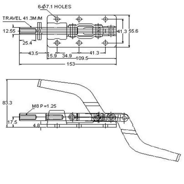 Factory-Issued 1pc Aluminium 30607 Toggle Clamp
