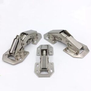 No Need to Slot 3 Inch Punch Free Cabinet Door Spring Hinge 90 Degree Frog Hinge