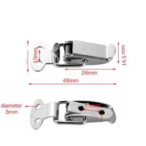 Stainless Steel Buckles Hook Clasp Latch Spring Loaded Latches Quick Release Toggle Latch