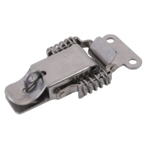 A68 Stainless Steel Spring Claw Latch Toggle Hasp with Key Hole Galvanized Iron Metal Lock Customizable Packing Box Hook Type