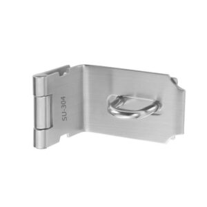 Hasp Lock, Door Hinge Lock Padlock, Black Clasp Latch Hinges Lock for Doors, 3 Inch 304ss Brushed Nickel Chest Latches