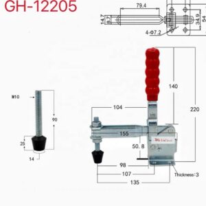 12205 12220 Adjustable Clamp Metal Hold Down Quick Release Toggle Clamps Vertical Handle Tool Toggle Latch