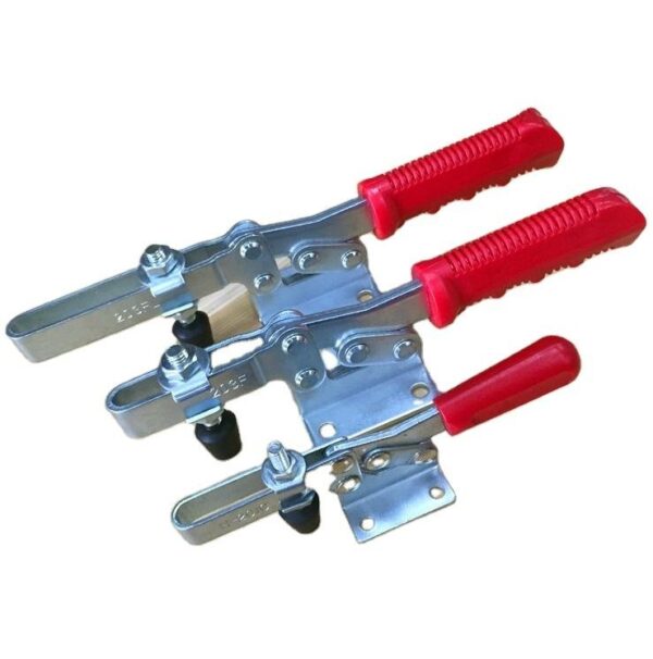 Adjustable Gh-201c Horizontal Toggle Clamp With 100kg Holding Capacity Flange Base Made of Galvanized Steel Measure in Inches - Image 2