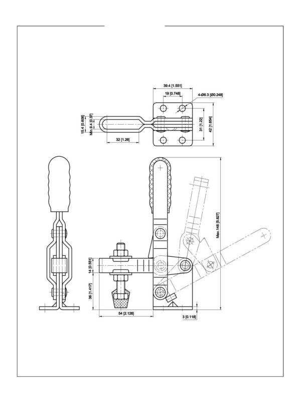 Hand Tool Quick Adjustable Toggle Clamp Vertical Toggle Clamp Gh-102b - Image 2