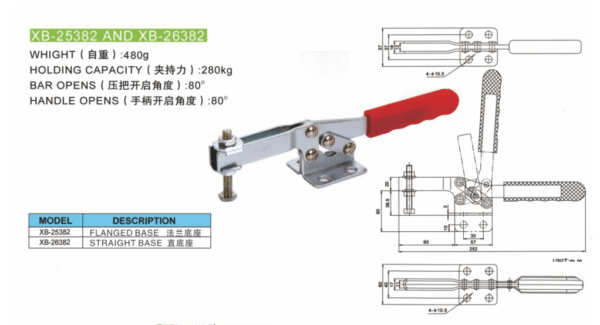Factory-Issued 1pc Aluminium 25382 Toggle Latch Measured in Inches - Imagen 2