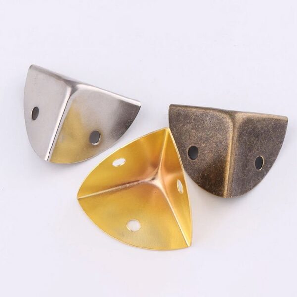 Furniture Metal Protector Gold Corner Guard Box Triangular Fixation Furniture Anti Wear Metal Box Corner Protector - Image 2