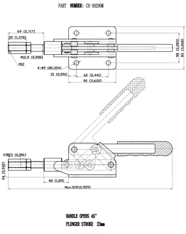 Factory-Issued 1pc Aluminium 30290 Toggle Latch - imagine 2
