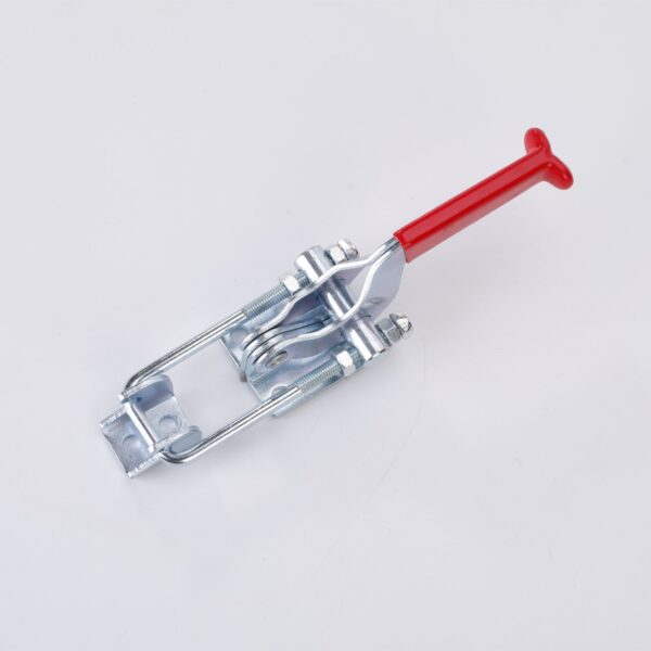 880kgs Self-Locking Hand Tool Horizontal Quick Release Clamp 40341S with Antislip Red Toggle Clamps Steel and Metal Material - Image 2