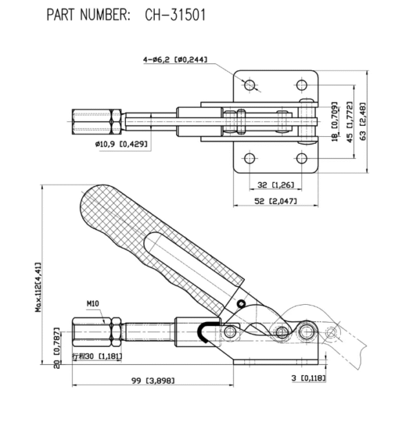 Factory-Issued 1pc Aluminium 25382 Toggle Latch - Imagen 2