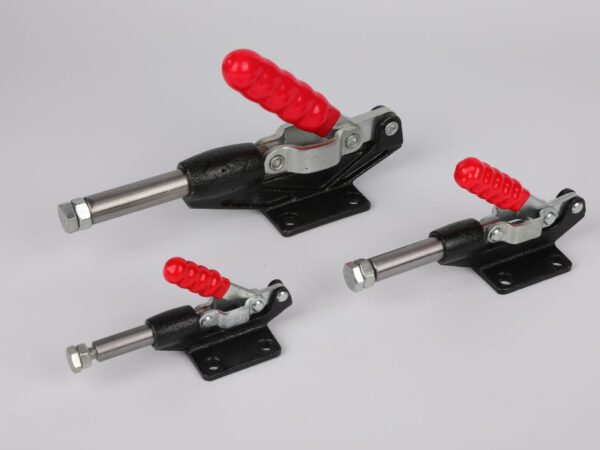 Adjustable Stainless Steel Pipe Clamp Woodworking Heavy-Duty Toggle Clamps Quick Release Plunger Rubber Inch Metric Measurement - Image 3
