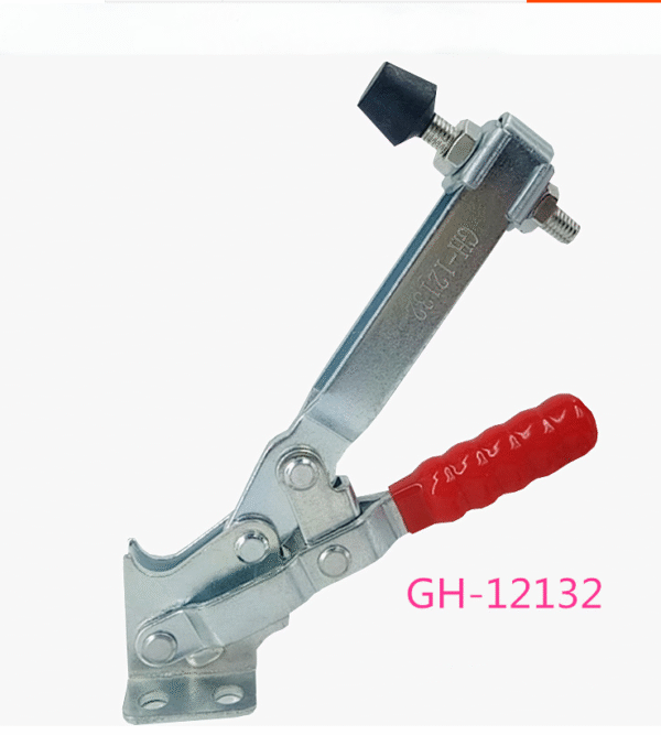 GH-12132 Antislip Red Horizontal Quick Release Clamp Adjustable Steel Carbon Metal Hand Tool Toggle Clamp Inch Measurement - imagine 3