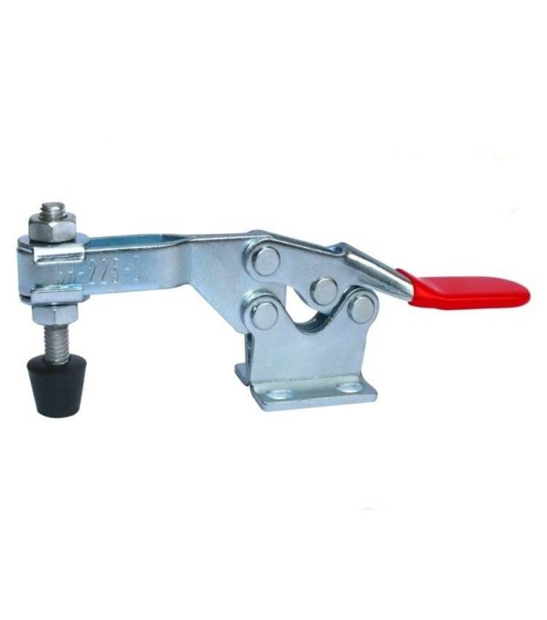 GH-225-D Adjustable Horizontal Toggle Clamp Steel and Metal with Rubber Red Plastic Covered Handle Welding Toggle Clamp - Image 3