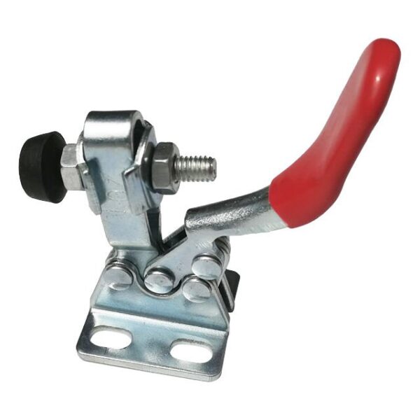 GH-201 Inch Measurement System Steel Rubber Toggle Clamp Welding Tool with Adjustable Horizontal Quick Handle Zinc Plated Straw - slika 3