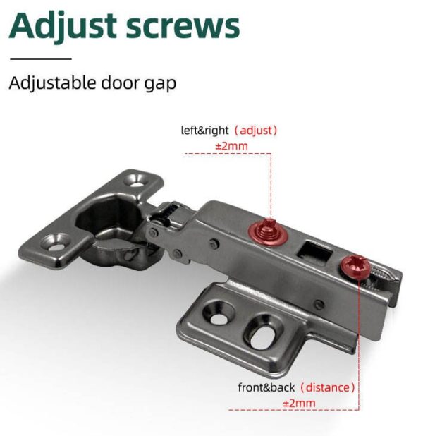 26mm Mini Cup Soft Close Hinge for Thin Door Full Overlay Concealed Cabinet Steel Hydraulic Hinges - Image 3