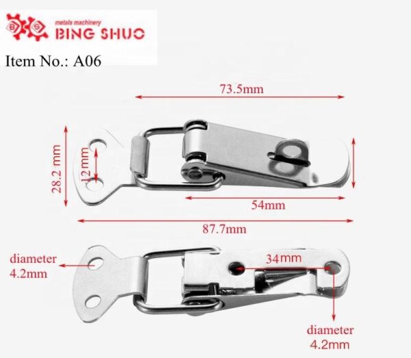 Stainless Steel Buckles Hook Clasp Latch Spring Loaded Latches Quick Release Toggle Latch - Bild 3