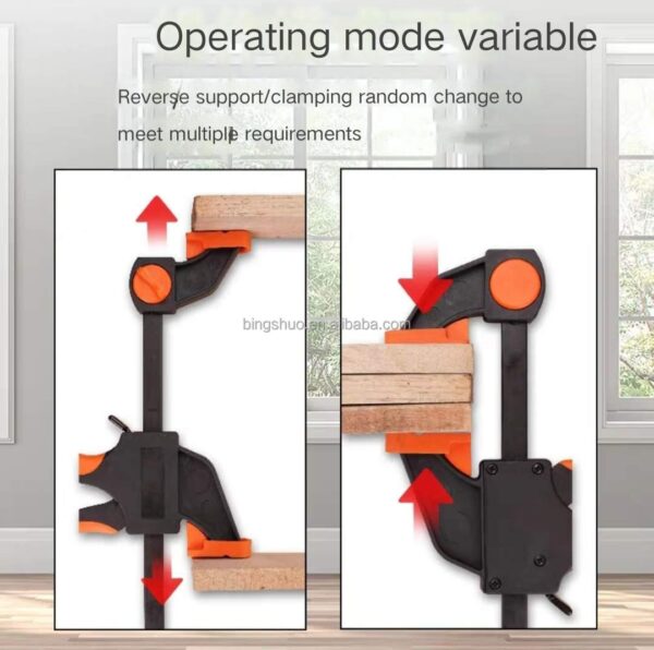 Quick Release Clip Wood Clamp Heavy Duty Carbon Steel Bar Clamp for Carpenter Woodworking Both Internal External Nylon Inch — изображение 4