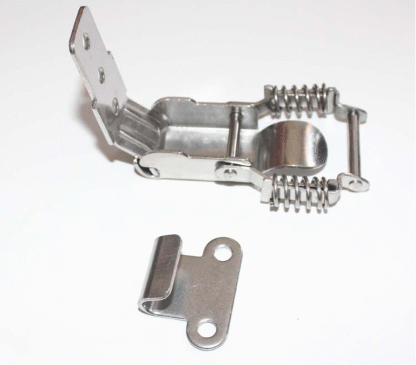 A68 Stainless Steel Spring Claw Latch Toggle Hasp with Key Hole Galvanized Iron Metal Lock Customizable Packing Box Hook Type - Image 4