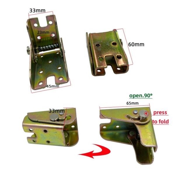 90 Degree Hinged Furniture Locking Metal Heavy Duty Leg Fittings Angle Braces for Folding Table Hinge - Image 4