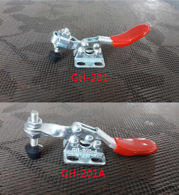 GH-201A Small Size Heavy Duty 27kg Holding Capacity Toggle Clamp Adjustable Steel Plastic Metal Vehicles Inch Measurement System - Image 4