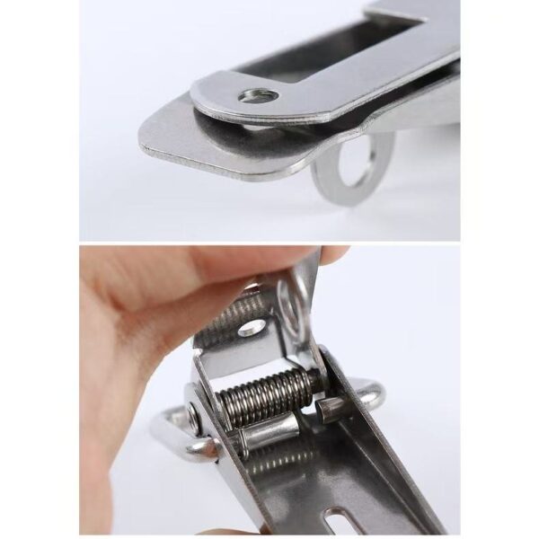 A03 Stainless Steel Toggle Hasp Lock Iron Zinc Hardware Machine Drawer Latch Catch Galvanized Customizable Options Available - Image 4