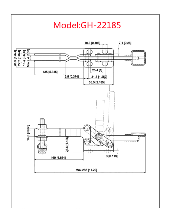 Adjustable Heavy-Duty Toggle Clamp Woodworking Welding Quick Clamps System Plastic Carbon Steel Inch Measurement Metal - Image 5