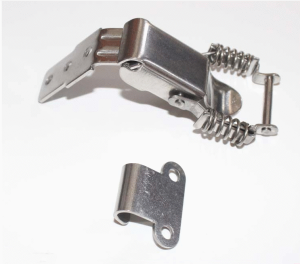 A68 Stainless Steel Spring Claw Latch Toggle Hasp with Key Hole Galvanized Iron Metal Lock Customizable Packing Box Hook Type - Image 5