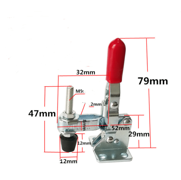 GH-101A Steel and Zinc Vertical Toggle Clamp for Agricultural Machinery Equipment for Industrial Use Packed in Carton - imagine 5