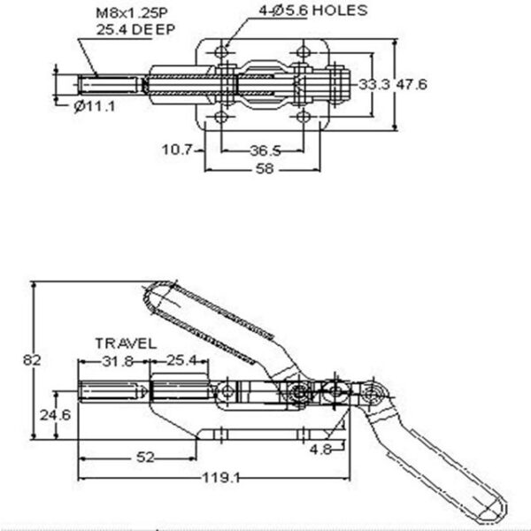 Factory-Issued 1pc Aluminium 36003 Toggle Clamp - Image 5