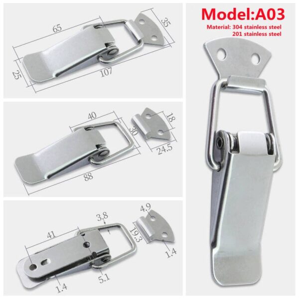 Customizable Packaging Stainless Steel Toggle Latch Lock Galvanized Iron Zinc Alloy Tool Metal Toggle Hinge Hardware in Box - slika 5