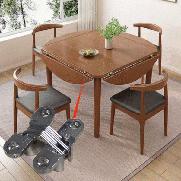 Modern Concealed Cross Folding Hinge Door Hidden Invisible Concealed Hinges for Narrow Side Panels Furniture Hinges - Image 5