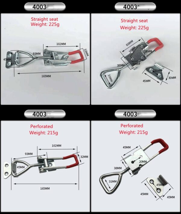 4003 Flush Zinc-plated Adjustable &Ssafety Toggle Latch Clamp - Image 5