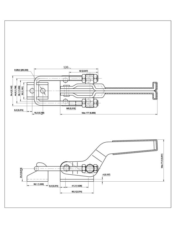Bingshuo Clamps for Rotational Molding Machines Adjustable Quick Release Toggle Latch Clamp with Self Locking System - 画像 (6)