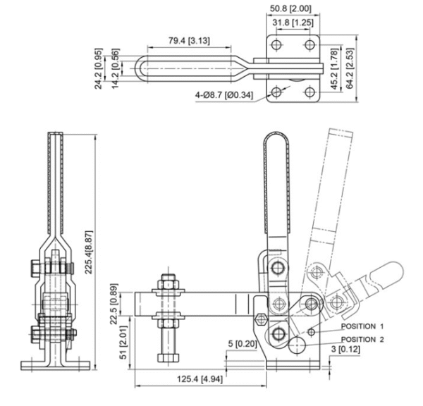 ⁦GH-10247 Vertical Toggle Clamp for Woodworking Machine⁩ - الصورة ⁦6⁩
