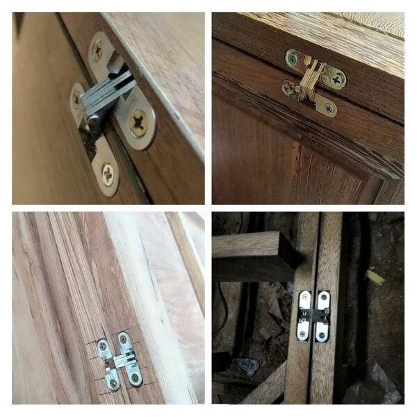 Modern Concealed Cross Folding Hinge Door Hidden Invisible Concealed Hinges for Narrow Side Panels Furniture Hinges - Image 6