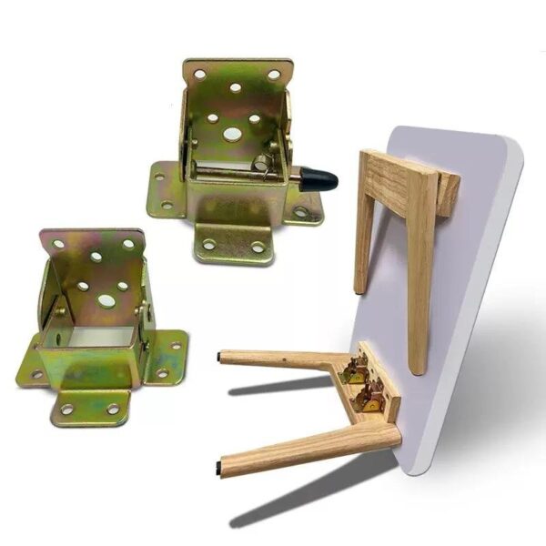 90 Degree Mini Self-Locking Folding Hinge Adjustable Fixed Connector for Table Kitchen Living Room Hinge - Image 6