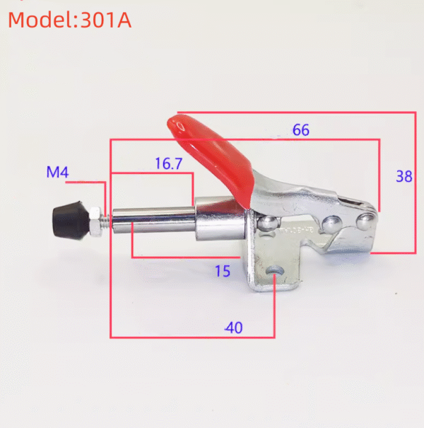 Factory-Issued 1pc Aluminium 301A Toggle Clamp Measured in Inches - imagine 6
