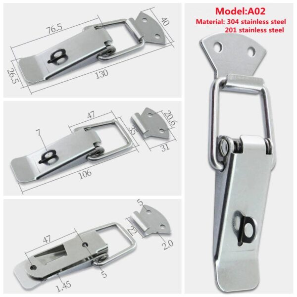 Adjustable Stainless Steel Toggle Latch for Cabinets Galvanized Iron Clamp Toggle Lock Lever Handle Convenient Clamp Toggle - Bild 6