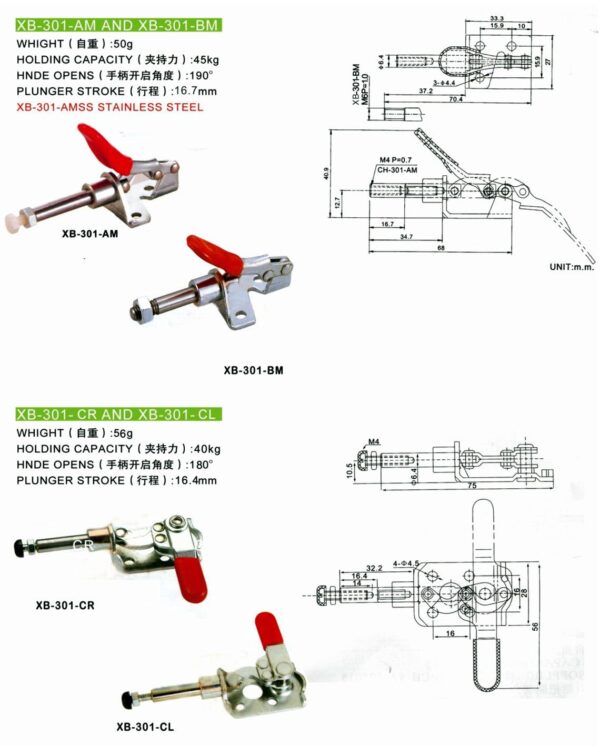 Gh-305cm Anti-slip Handle Push Pull Toggle Clamp 227kg Holding Capacity - Image 6