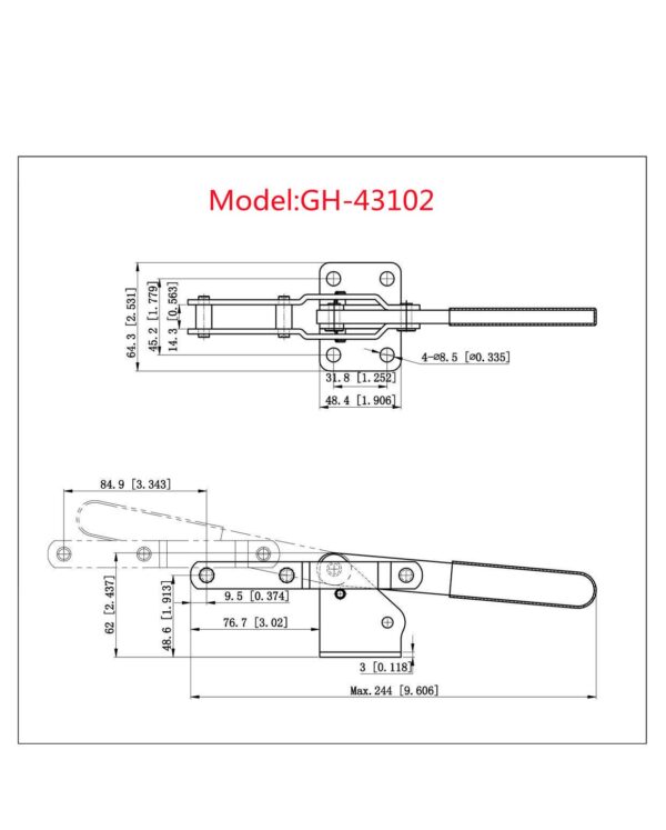 Adjustable Pull Action Latch Toggle Clamps Bingshuo Hardware Workholding Equipment 311 Destaco Clamp - Image 7