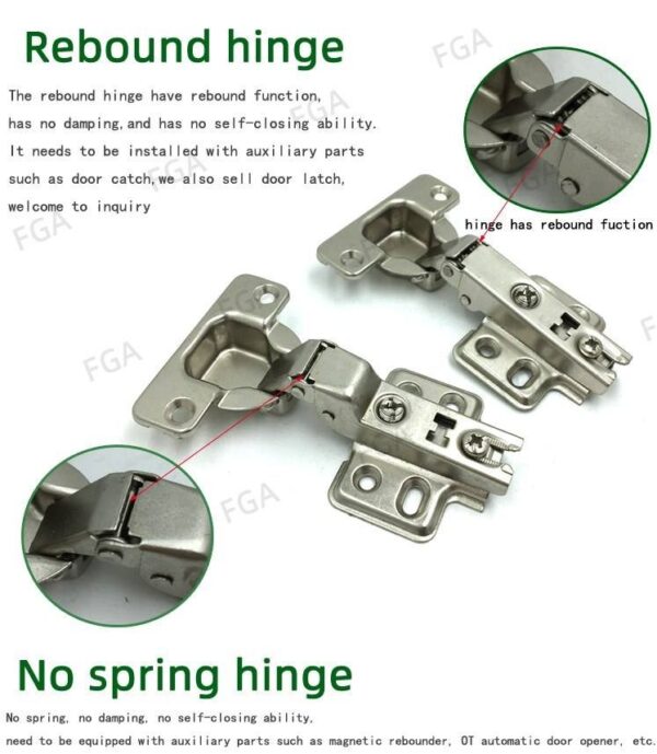 35mm Without Spring Cabinet Hinge No Damper Hinge Match with OT Push to Open Door Mechanism Furniture Hinge - Image 5