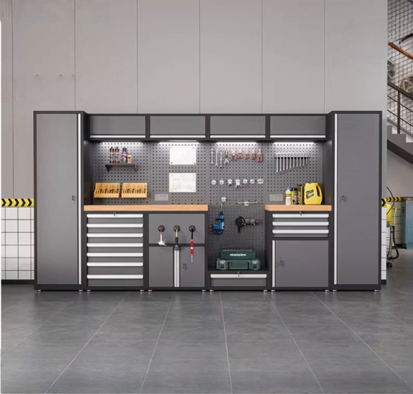 5-Drawer 0.7mm Cold-Rolled Steel Hardware Tool Cabinet 300kg Load Capacity Anti-Dislodging Locks Non-Slip Tool Storage Workshop
