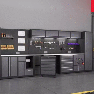 Heavy Duty Garage Organization Steel Workshop Workbench With Drawers Metal Tool Storage Workstation TTool Cabinet Combination