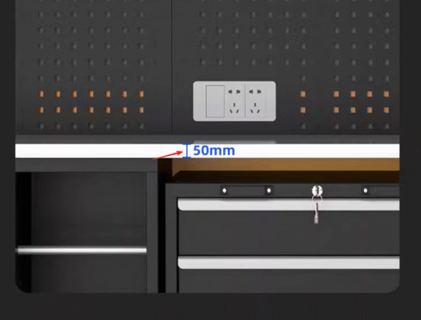 5-Drawer 0.7mm Cold-Rolled Steel Hardware Tool Cabinet 300kg Load Capacity Anti-Dislodging Locks Non-Slip Tool Storage Workshop - Gambar 2