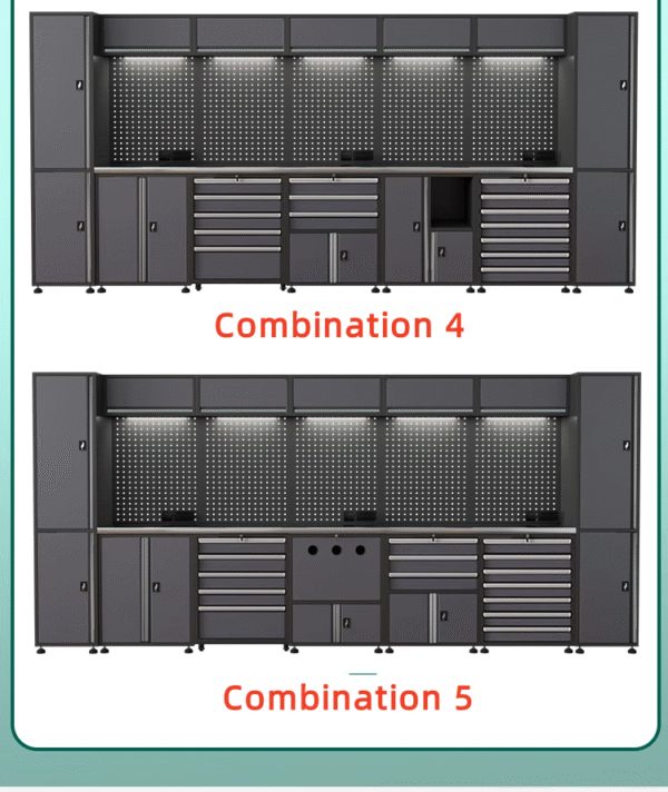 Complete Iron Combination Workstation for Garage Organization Complete Mechanical Tool Workshop Cupboard Cabinet for Car Garage - Gambar 2