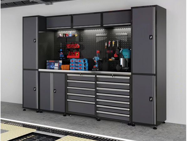 Modular Iron Cabinet for Outdoor Cleaning Workshop Garage Workbench with Tools for Workshop or Garage Use - Gambar 3