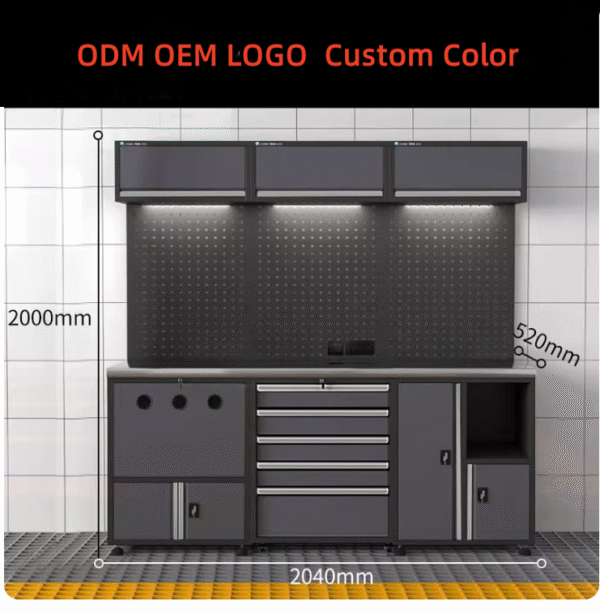 7-Drawer Modular Smart Roller Tool Cabinet Iron Material for Cabinet Making Hardware and Tools Mechanic Drawer - Gambar 3