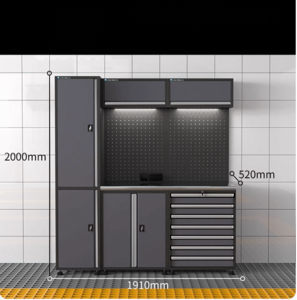 Heavy Duty Garage Organization Steel Workshop Workbench With Drawers Metal Tool Storage Workstation TTool Cabinet Combination - Gambar 4