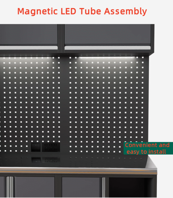 5-Drawer 0.7mm Cold-Rolled Steel Hardware Tool Cabinet 300kg Load Capacity Anti-Dislodging Locks Non-Slip Tool Storage Workshop - Gambar 5