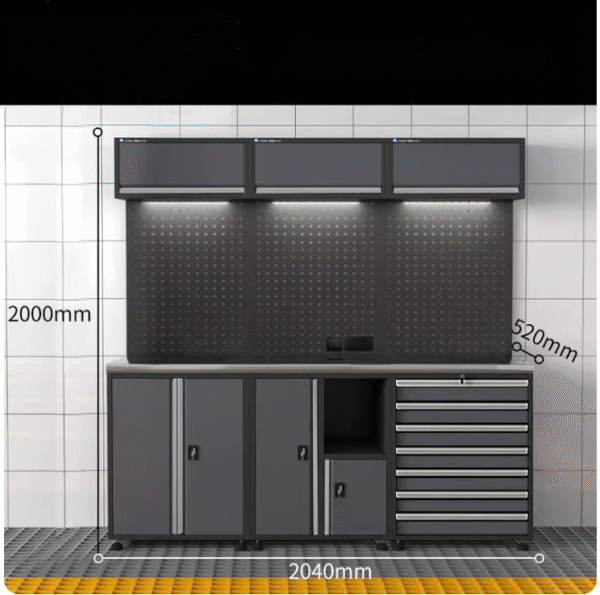 Customizable Iron Metal Tool Cabinet with Workbench Full Garage Storage Solution OEM Support New Product — изображение 6